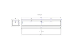 TV-Wände^Selsey TV-Hängeboard Bisira 200 cm Schwarze Marmoroptik mit Goldenem Einsatz