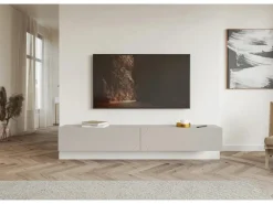 Selsey TV-Hängeboard Bisira mit Gravur 200 cm Kaschmirgrau