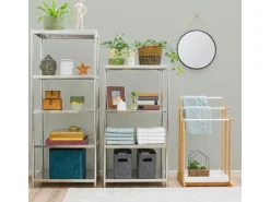 shelfr Edelstahl Schwerlastregal bis 150 kg auf 4 Ebenen 74 x 41 x 109 cm