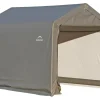 Shelter Logic Aufbewahrung^ShelterLogic Foliengerätehaus 5,4 m² Grau 180 cm x 300 cm