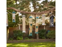 Siena Garden Vogelbedarf^Futterspender Feeder Basic Kunststoff Grün Ø 13,4 cm x 43 cm