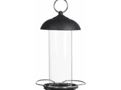 Siena Garden Vogelbedarf^Futterspender Feeder Stahl Schwarz Ø 10 cm x 20 cm
