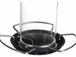 Siena Garden Vogelbedarf^Futterspender Feeder Stahl Schwarz Ø 10 cm x 20 cm