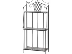 Siena Garden Mosaik|Weitere Regale^Regal Como 63 cm x 29 cm x 142 cm Grau Mosaik