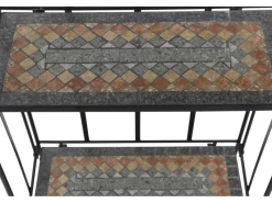 Siena Garden Regal Prato 63 cm x 29 cm x 142 cm Schwarz Mosaik