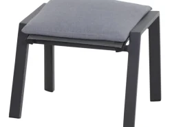 Siena Garden Kissen|Hocker^Valencia Hocker Matt Anthrazit-Salt & Pepper Gestell Aluminium