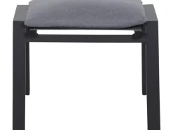 Siena Garden Kissen|Hocker^Valencia Hocker Matt Anthrazit-Salt & Pepper Gestell Aluminium