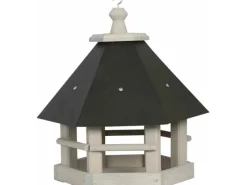 Siena Garden Vogelbedarf^Vogelhaus Kiefer Hellgrau und Anthrazit 29 cm x 33 cm x 35 cm FSC®