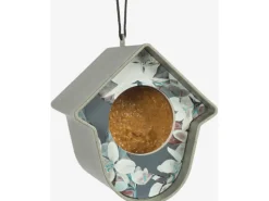 Singing Friend SingingFriend Vogelfutterhaus Evie Blumen Grau-Blau