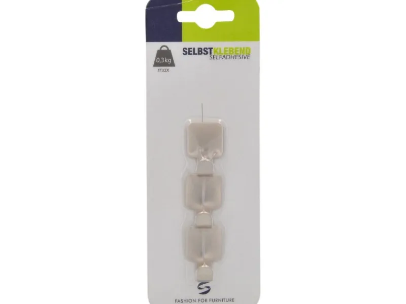 Siro Klebefolien^Haken 2319 Metall Selbstklebend 3 Stück