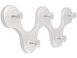 Siro Hakenleiste 01047 Kunststoff Metalleffekt Aluminium Chrom Länge 248 mm