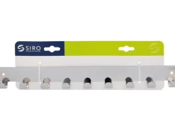 Siro Garderoben^Hakenleiste 1603 Metall Länge 366 mm 9 Haken