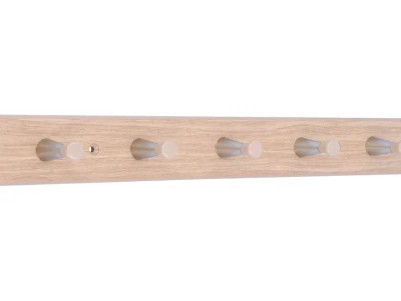 Siro Garderoben^Hakenleiste SM8164 Kunststoff Holzeffekt Nickel Länge 400 mm