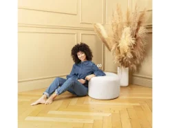 Sitting Point Hocker DotCom Woolly 60 l Natur