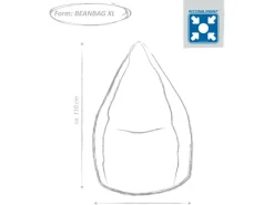 Sitting Point Sitzsack BeanBag Fluffy 220 l Herz-Muster