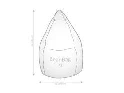 Sitting Point Sitzsäcke^Sitzsack BeanBag Woolly 220 l Natur