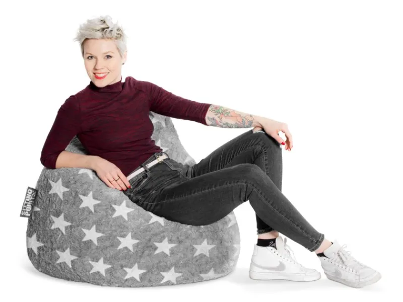 Sitting Point Sitzsack BeanBag Fluffy 220 l Sternen-Muster