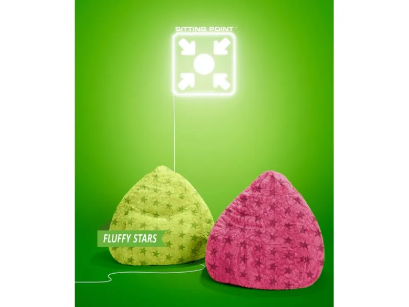 Sitting Point Sitzsäcke^Sitzsack BeanBag Fluffy 220 l Sternen-Muster