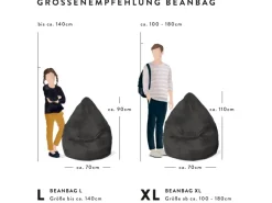 Sitting Point Sitzsack Bricks 220 l Bunt Bunt