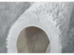 Andiamo Kissen^Sitzkissen Lambskin Rund Kunstfell Hellgrau 40 cm x 40 cm