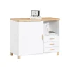 SoBuy Sideboards^Aktenschrank Druckertisch mit 3 Schubladen und 1 Tür Sideboard für Büro ASK07-WN
