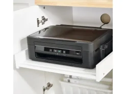 SoBuy Sideboards^Aktenschrank Druckertisch mit 3 Schubladen und 1 Tür Sideboard für Büro ASK07-WN