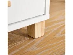 SoBuy Sideboards^Aktenschrank Druckertisch mit 3 Schubladen und 1 Tür Sideboard für Büro ASK07-WN