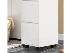 SoBuy Schränke^Badezimmerschrank Badschrank mit 3 Schubladen und 4 Fächern 33x90x30cm Weiß BZR29-W