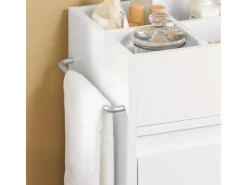 SoBuy Schränke^Badezimmerschrank Badschrank mit 3 Schubladen und 4 Fächern 33x90x30cm Weiß BZR29-W