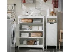 SoBuy Badkommode Kommode Sideboard Flurschrank Badezimmerschrank Weiß BZR121-W