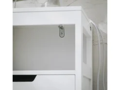 SoBuy Badkommode Kommode Sideboard Flurschrank Badezimmerschrank Weiß BZR121-W