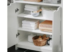 SoBuy Badkommode Kommode Sideboard Flurschrank Badezimmerschrank Weiß BZR121-W