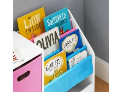 SoBuy Bücherregal Kinderregal mit Boxen Aufbewahrungsregal Weiß KMB76-F