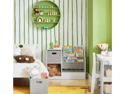 SoBuy Regal Weiß^Bücherregal Kinderregal mit Boxen Aufbewahrungsregal Weiß KMB76-W