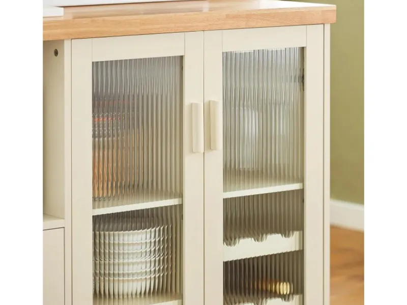 SoBuy Buffet Sideboard Küchenschrank Kommode Mikrowellenschrank FSB81-MI