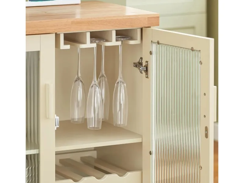 SoBuy Buffet Sideboard Küchenschrank Kommode Mikrowellenschrank FSB81-MI