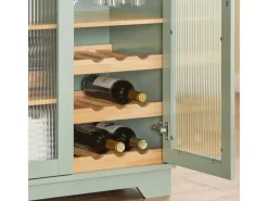 SoBuy Buffet Sideboard Küchenschrank Kommode Mikrowellenschrank FSB81-GR