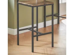 SoBuy Essgruppe Bartisch Set Esstisch mit 2 Stühlen Braun-Schwarz OGT03-XL