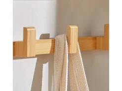 SoBuy Flurgarderobe Wandgarderobe Handtuchhalter aus Bambus FHK06-N