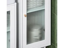 SoBuy Regal Weiß^Hochschrank Badschrank Badregal Badezimmerschrank Weiß BZR118-W