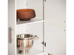 SoBuy Kücheninsel Freistehend Küchenschrank Sideboard Weiß-Natur KNL09-WN