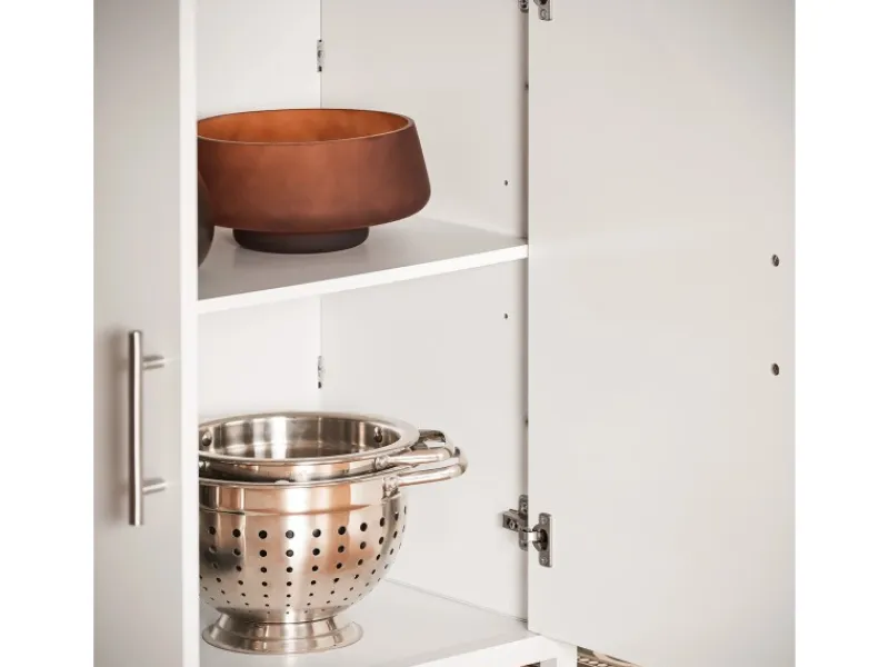 SoBuy Kücheninsel Freistehend Küchenschrank Sideboard Weiß-Natur KNL09-WN