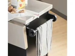 SoBuy Schränke^Kücheninsel Küchenwagen Küchenschrank Servierwagen Schwarz FKW71-SCH