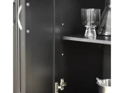 SoBuy Schränke^Kücheninsel Küchenwagen Küchenschrank Servierwagen Schwarz FKW71-SCH