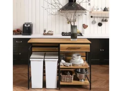 SoBuy Kommode^Kücheninsel Sideboard Kommode Küchenschrank Flurschrank Vintage FSB71-PF