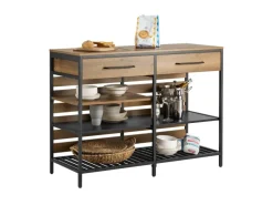 SoBuy Schränke^Kücheninsel Sideboard mit Schublade Kommode Küchenschrank Vintage FSB85-PF