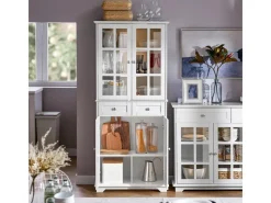 SoBuy Küchenschrank Hochschrank Badezimmerschrank Buffet Kommode FSB76-W