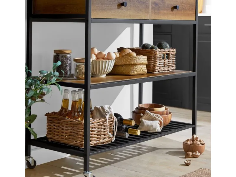 SoBuy Küchenwagen Servierwagen Rollwagen Barwagen Küchenregal FKW112-PF
