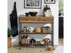 SoBuy Küchenwagen Servierwagen Rollwagen Barwagen Küchenregal FKW112-PF