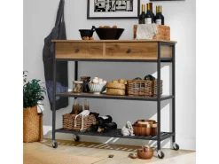 SoBuy Küchenwagen Servierwagen Rollwagen Barwagen Küchenregal FKW112-PF